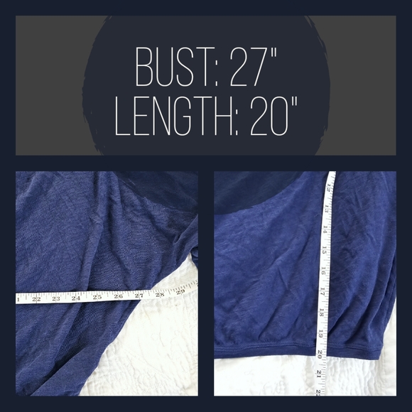 Vince - Dolman Sleeve Navy Blue Cowl-Neck Top - Picture 4 of 4